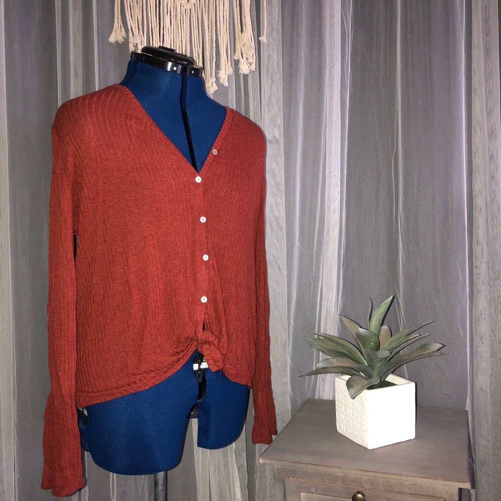Tie Burnt Orange Long Sleeve - Worn Once!
